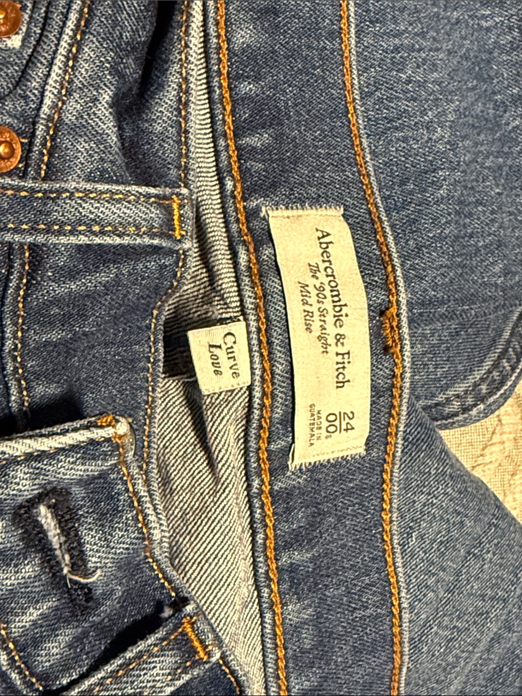 Abercrombie & Fitch Women’s The 90ms Style Straight Leg Jeans In Curve Love